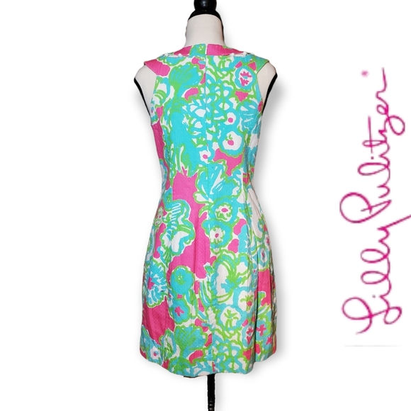 💖Host Pick!💖 Lilly Pulitzer Lindy PB Pink A Delicacy Beaded Neck Shift Dress - Picture 4 of 7